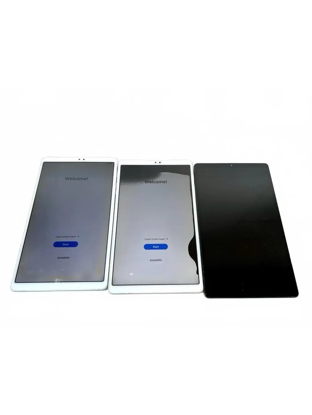 Samsung Galaxy Tab Tablets - LOT of 3 - Silver For Parts or Repair AS-IS